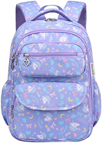 School Backpack for Girls, Kids Primary School Bags Students Rucksacks Lightweight Bookbag Print Teenagers Daypack Casual Travel Laptop Satchel for Age 5-12 Years