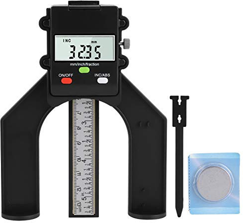 Tiefenlineal, LCD-ANZEIGE 3 EINHEITSMODI Holzbearbeitungslineal Tiefenmesser FUNKTIONALE MEHRFACHFUNKTION für die Holzbearbeitung, Heimdekoration zur Messung