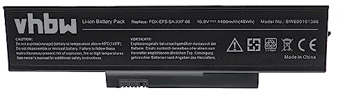 vhbw Akku Ersatz für Fujitsu-Siemens SDI-HFS-SS-22F-06 | S26391-F6120-L470 für Notebook (4400 mAh, 10,8 V, Li-Ion)
