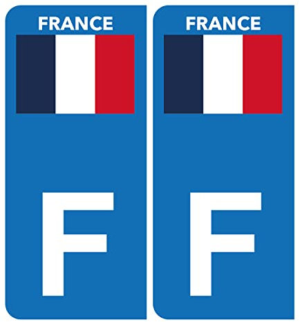 HADEXIA Adhesivo para matrícula de coche, diseño de bandera francesa