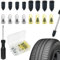 Adiwo 16 Pcs Tyre Repair Screws, Rubber Nail Tire Repair Self-Service Tire Repair Nail, Puncture Repair Nail Vacuum Tyre Repair Nail, General Tire Repair Quick Repair Tool for Car Motorcycle Bicycle