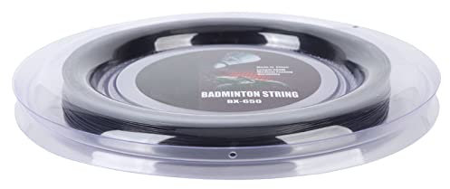 Atyhao Badminton-Saite, Badmintonschläger-Saite 200 M, Ausgezeichneter Elastizitätsersatz, Hochfest, für Fitnessstudio (Schwarz)