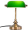 FIRVRE Verde Lampada da tavolo banchieri in vetro classica finitura bronzo attacco base G9 lampada da scrivania vintage per ufficio biblioteca sala studio camera da letto