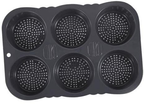 Cabilock Moule à Hamburger En Silicone Multifonction 6 Cavités Moule Cuisine -même En Silicone Antiadhésif Pâtisserie Cuisson De Hamburgers Pain Français Muffins