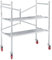 Scaffold with Locking Wheels, Folding Rolling Tower, Portable Mobile Steel Scaffolding Platform, 500 lbs Load (Size : H:135cm/4.4ft)