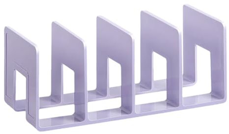 Acryl Buchständer Bücherregal für den Schreibtisch Stehsammler Archivsammle DIY Buchablagen mit 4 Fächer Katalogsammler für Bücher Ordner Zeitschriften Notizbücher Organizer CD Halter