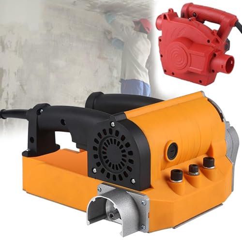QUTBAG Raboteuse électrique Murale, raboteuse Murale, 4580 W, Pelle à béton avec Profondeur réglable de 0 à 4 mm, Machine à pelleter Murale pour Murs, plafonds et sols intérieurs et extérieurs