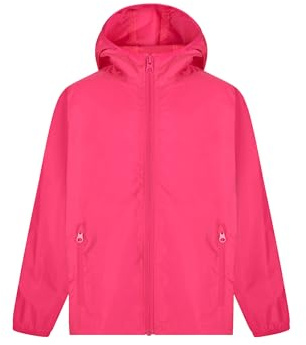 Mukua Stockton Kids; Cortavientos niño; Color Fluor Pink; Talla 7/8