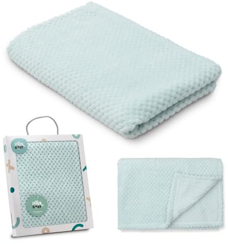 Interbaby - Couverture bébé | Extra Douce de Porcorn, Confortable, Chaude | Couverture Mois bébé 80 x 110 cm, Unisexe pour berceaux, poussettes