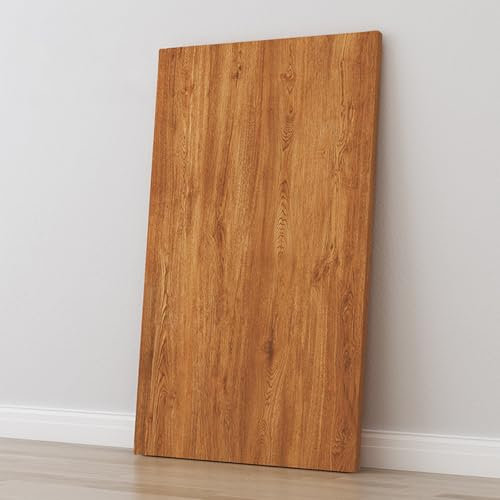 Mesa de madera de nogal maciza para marco de escritorio estándar y sentado a pie, 90 x 40 cm, tablero universal de escritorio de una pieza con tablero de partículas disponible en 50 opciones de 150 cm