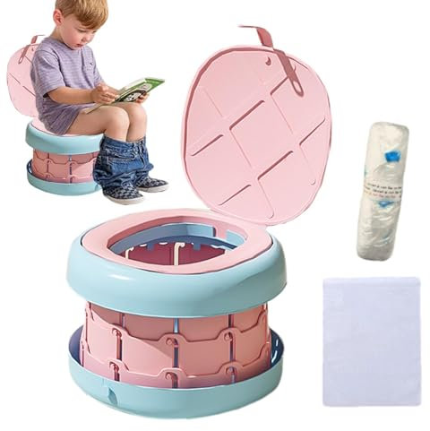 Portable Potty for Kids | Potty Training Kids Potty Car Toilets | Quick Cleaning, Anti-Slip Bottom, Comfortable Travel Potties with Splashing Guard for Boys & Girls, Toddler Potty Training Aid