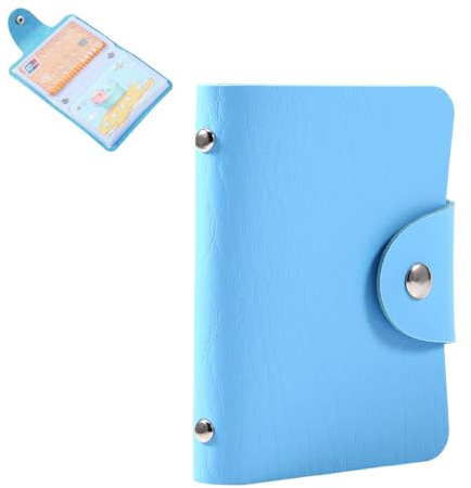 Beufee Estuche para Tarjetas de Visita, Organizador de Tarjetas de crédito de Cuero PU, Libro para Tarjetas de Visita, Libro para Tarjetas de Visita, Estuche para Tarjetas de (Azul)