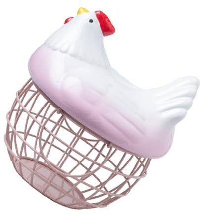 PRETYZOOM Cesta De Almacenamiento Para Huevos Frutas y Verduras Diseño De Gallina