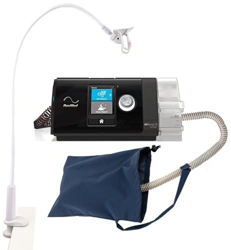 CPAP Schlauchhalter und CPAP Maske Aufbewahrungsbeutel Set,1 Stück CPAP Schlauchheber Schlauchunterstützung und Beatmungsmaske Lagerung Tasche,Verstellbar und Hält Ihre Maske Sauber