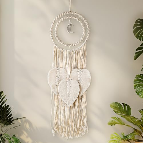 Makramee Wandteppich Böhmische Quaste dekorative Wandhänge, häusliche Atmosphäre hängend Wanddeko Wandteppich Deko, passend für Schlafzimmer, Wohnzimmer, Kinderzimmer, Hochzeit Wanddekoration(white)