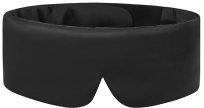 ALASKA BEAR Mulberry Silk Eye Mask, Wraparound Style Sleeping Mask and Ear Muff Blindfold for Full Blackout and Deep Sleep, Adjustable