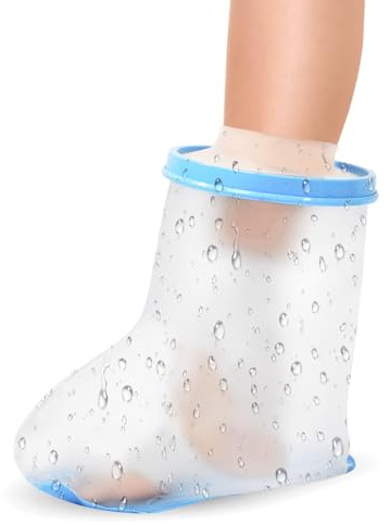 Yamobi Copertura Impermeabile per Piede Doccia, Caviglia, Protezione Ferite, Stivali da Doccia Riutilizzabili, Borsa Impermeabile per Gesso, Doccia per Operazioni, Piede, Caviglia