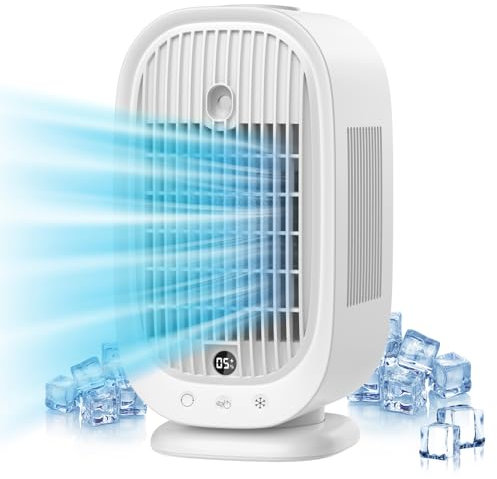 Portable Mini Air Conditioner - 4-in-1 Evaporative Cooler With 5 Wind Speeds, Humidifier & Personal Fan for Home & Office