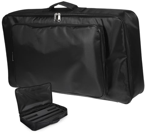 COSMEVIVI Effektpedalboard Tragetasche Schwarz mit Reißverschluss Strapazierfähige Nylon Aufbewahrungstasche für Gitarren Effektpedale Rutschfester Griff Kompakt und Robust für Musiker