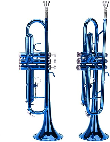Acouto B Trompetenmusik Windinstrument mit Assistenzwerkzeugen Set Trompete Professionelle Trompete B Trompete Windinstrument Musikinstrument mit der Außergewöhnlichen Produktion von Trompete a