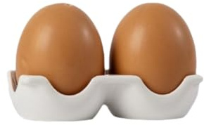 2026 Original de cerámica en forma de huevo salero pimienta con bandeja para servir para cocina, hogar, barbacoa, restaurante (A, 10 cm)