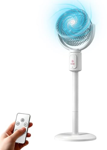 Ventilatore A Piantana Oscillante 5 Velocità, Inclinazione Verticale | Potente Ventilatore A Pianta Per Cucina Ufficio Domestico Dormitorio