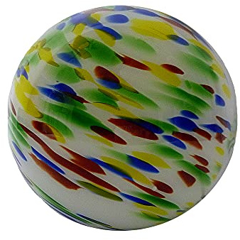 Dapo Vollglas Kugel-Tisch-Leuchte-Lampe JUPITER mundgeblasenes Opalglas, D: 20cm, E14 max. 40W, Nachttisch-Boden-Fensterbank-Kommode-Dekorations-Leuchte-Lampe