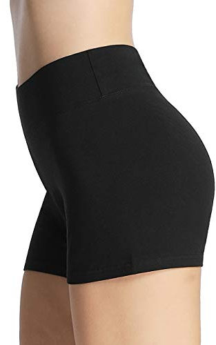 iloveSIA Shorts Damen Schwarz Sport Yoga Fitness Mädchen Boy Shorts Sport und Freizeit, S