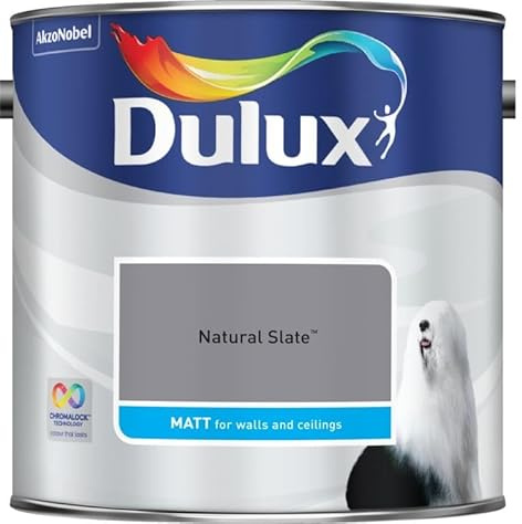 Dulux 500006 Matt Emulsion Paint For Walls And Ceilings - Natural Slate 2.5L