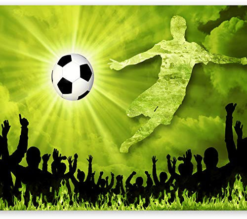 murando - Vlies Fototapete Fussball 350x256cm Foto tapete Schlafzimmer Wohnzimmer Vliestapete XXL Wandtapete Motivtapeten 3d Effekt Wand Dekoration - Fußball grün Kindertapete Kinderzimmer Kinder