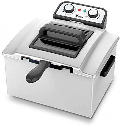 Friggitrice elettrica acciaio inox 5 litri rimovibile con timer 3000 W