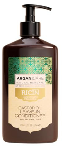 Arganicare | Rizinus-Linie | Pflege zur Entwicklung ohne Ausspülen | Rizinus | fördert das Wachstum & stimuliert das Wachstum | Ultra-nährend | hohe Feuchtigkeit | für alle Haartypen | 400 ml