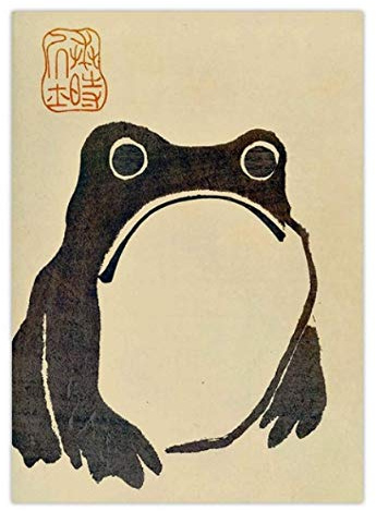 RUIYANMQ Leinwanddruck Vintage Matsumoto Hoji Frosch Japanischer Holzschnitt Hässliche Süße Kröte Wabi Sabi Wandkunst Wohnzimmer Schlafzimmer Wohnkultur Vx188Zt 40X60Cm Rahmenlos