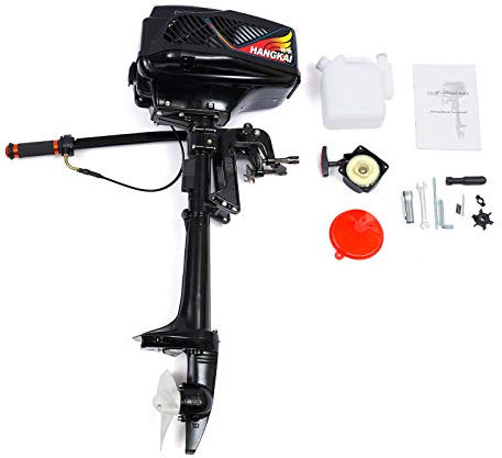 OUKANING 2-Takt 3,6Ps Außenborder Außenbordmotor Benzin Benzinmotor 55Cc Benzin Motorboot Motor Wasserkühlsystem