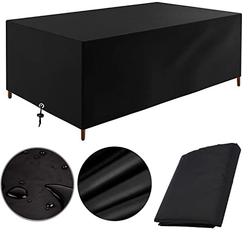 Funda Muebles de jardín 180x100x75cm, Funda Mesa Jardin Impermeable Rectangular Funda Protectora para Muebles Funda Sofa Jardin Exterior Anti-UV para Sofa Patio, Resitente al Polvo (180x100x75cm)