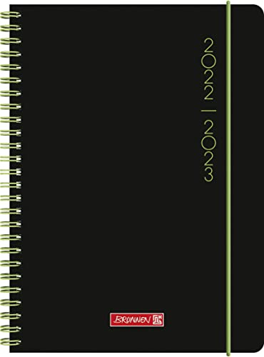 Brunnen Skolkalender Plain Black 2022/2023 A5 2 sidor = 1 vecka, 1072156123