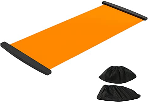 Tianbi Tabla deslizante con funda para zapatos, guía de ejercicios adelgazantes para entrenamiento de piernas y fitness, tabla deslizante para entrenamiento de fitness y ejercicio de equilibrio