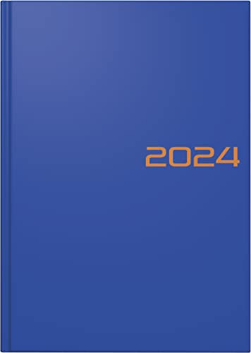 BRUNNEN Tageskalender Modell 795 2024 1 Seite = 1 Tag Blattgröße 14,5 x 20,6 cm blau