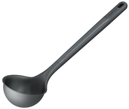Zyliss Medium Ladle Kitchen Heat Resistant Soup Ladle Kitchen Utensil 28cm | Sustainable Wheat Straw Handle Does Not Scratch Non-Stick Cookware For Cooking and Serving Non Slip Grip Dishwasher Safe