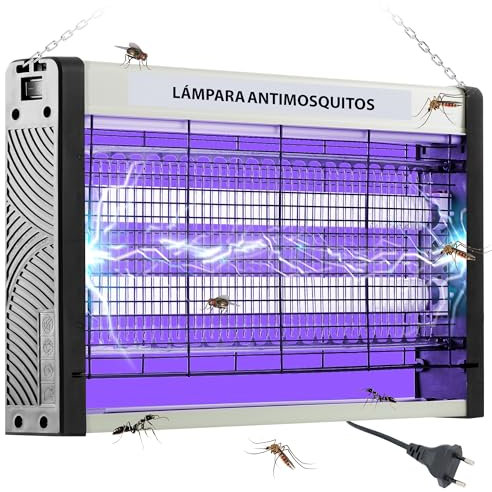 THEMPUS Lampara Antimosquitos | Mata Mosquitos Electrico de 20W para Interior | Matamoscas electrico con Tecnología Segura y Eficiente | Atrapa los Mosquitos y Moscas Rápidamente