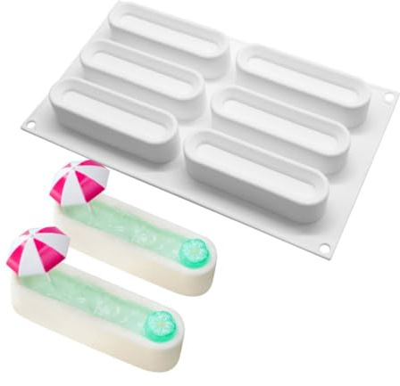 Mostsom Silikonformen Backformen für Mousse-Kuchen, Silikonform für Schokolade, französische Dessertform für Patisserie-Schokoladen, wiederverwendbare, nicht haftende, leicht zu lösende Backformen (A