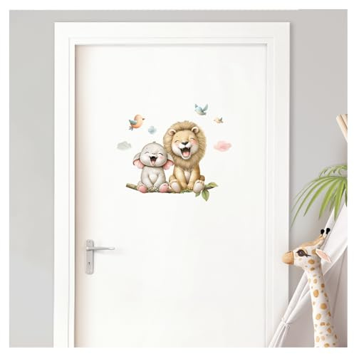 Little Deco dörrklistermärken safari djur personliga väggklistermärken utan namn väggtatuering för barnrum lejon elefant väggklistermärken babyrum väggdekoration DL5062-02