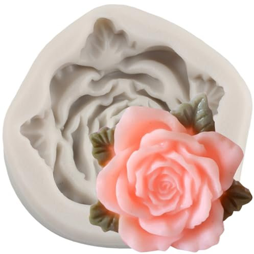 MINFEIDMS Moules en silicone en forme de rose pour décoration de gâteaux en sucre, pâte à sucre, pâte à sucre, pâte polymère
