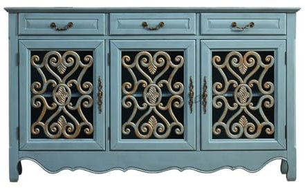EINES Sideboard-Buffetschrank Retro Landhausmöbel Massivholz Esszimmer Sideboard Weinschrank Eingangsschrank Seitenschrank Lagerschrank Küchenbuffet-Aufbewahrungsschrank