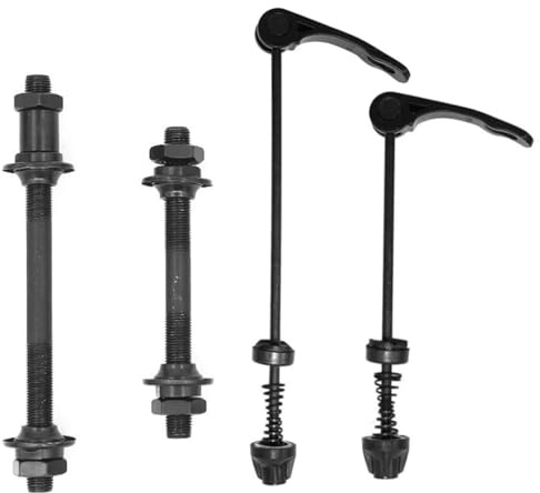 Bessy shop Juego de Lanzamientos Rápidos para Ciclismo, 1 Par Cierre Rápido Rueda Bicicleta Rápida Palanca de Liberación Bicicleta Carretera de Montaña para la Mayoría de Las Bicicletas,Negro