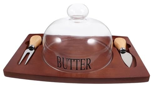 PRETYZOOM Tarro De Almacenamiento Tipo Caja De Mantequilla Mantequera Con Espátula Bandeja Para Mantequilla Con Tapa Para Encimera De Cocina