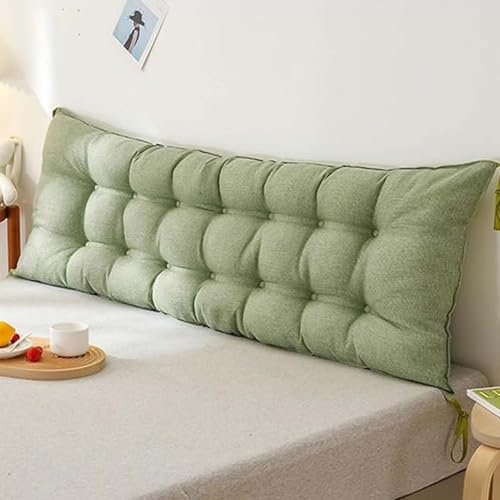 Bett-Lesekissen mit Lendenwirbelstütze, 25,4 cm dicker Keil-Rückenlehne, Nackenrolle für Kopfteil, bequemes Buchkissen für Bett, 180 cm lang, orthopädisches Rückenkissen
