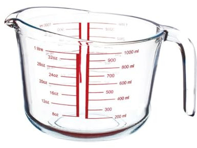 HOLIDYOYO Taza Medidora De Vidrio Templado Transparente Para Cocina Herramienta Para Taza Medidora De Leche De Vidrio Escala Para Hornear
