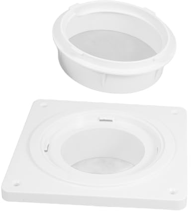 Dryer Vent Hose Connector Plastic Wall Plate Adapter 4 Inch Kit | White Finish, Leakproof Joint Design, Includes Seal Ring and 4 Screws for Hose and Exhaust Use