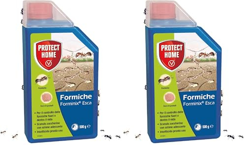 Protect Home Forminix Esca Granulare, Veleno per Formiche Pronta all’Uso. Efficace, Elimina il Nido. Ideale per Ambienti Esterni come Terrazzi, Giardini,Balconi.500g (Confezione da 2)
